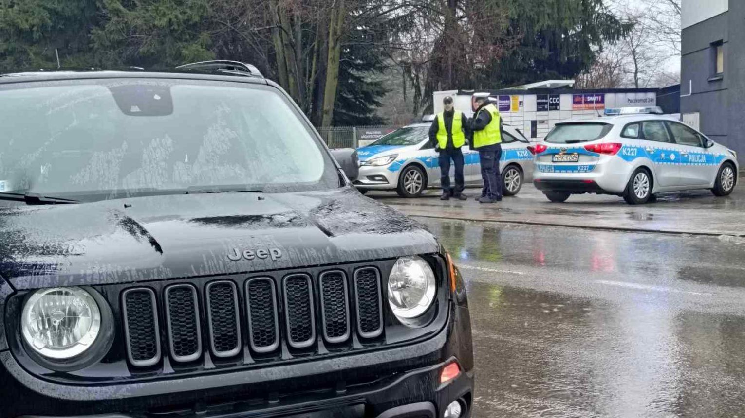 Jedlcze Potrącenie rowerzysty na Brzozowej