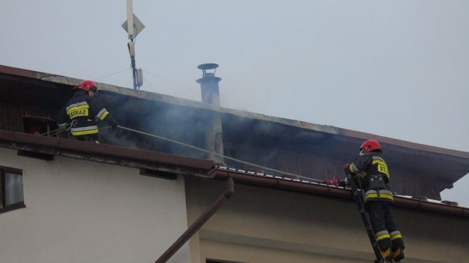 Korczyna Pożar poddasza budynku mieszkalnego