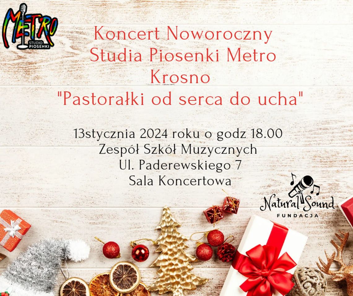 Koncert Noworoczny Studia Piosenki Metro Pastorałki od serca do ucha