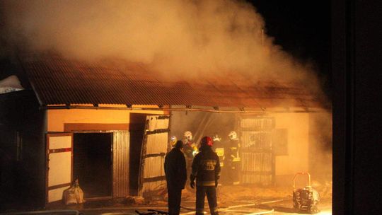 Bóbrka. Pożar budynku gospodarczego na Lipowej