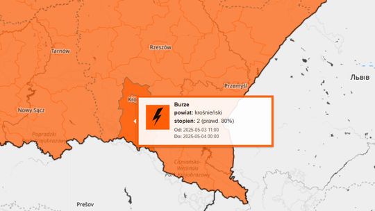 Burze z gradem i silnym wiatrem [PROGNOZA NA 03.05]