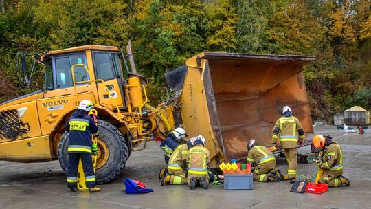 Ćwiczenia ratownicze na terenie Zakładu Górniczego Lipowica