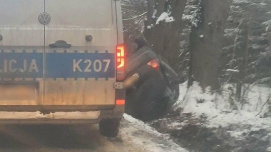 Dachowanie samochodu w Krościenku Wyżnym