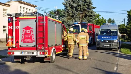 Dobieszyn. Potrącenie rowerzystki przy domu ludowym