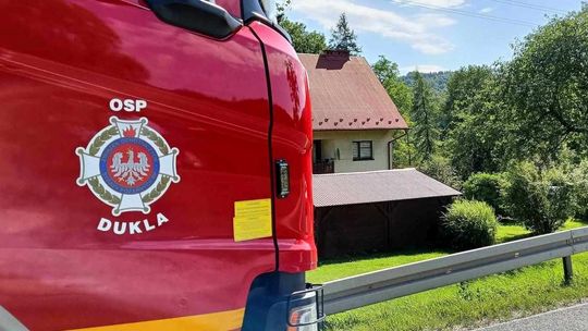 Dukla. Pożar instalacji elektrycznej w budynku