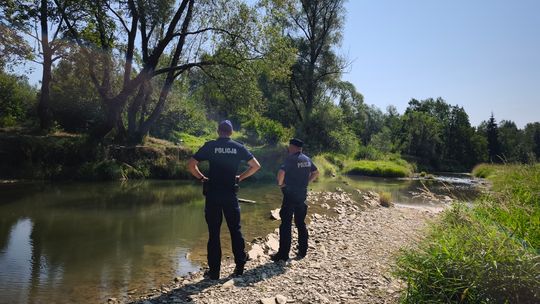 Krośnieńscy policjanci patrolują kąpieliska