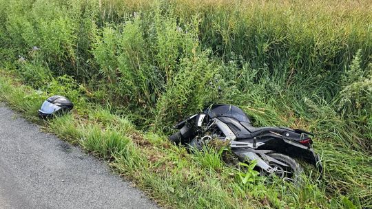 Głowienka. Kolizja z udziałem motocyklisty