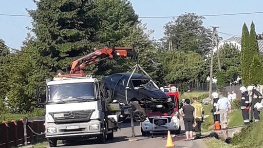 Groźnie wyglądająca kolizja w Kobylanach