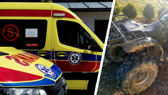 Groźny wypadek quada. 31-letnia kobieta trafiła do szpitala