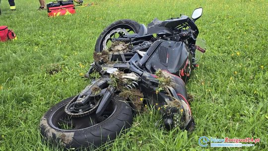 Motocyklista trafił do szpitala po zderzeniu z BMW
