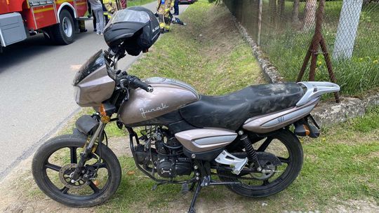 Haczów. Poważny wypadek motocyklisty