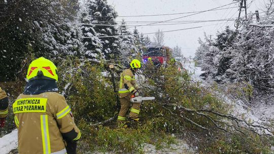 Intensywne opady śniegu na Podkarpaciu. Ponad 50 interwencji strażaków