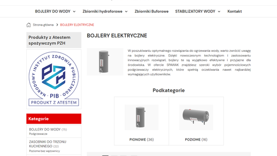 Bojlery elektryczne - SPAWAK