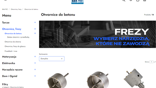 BAU-TEC - otwornice do betonu