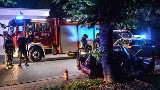 Jedlicze: Nocny wypadek Hondy na Dubisa