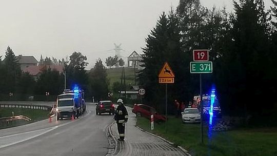 Kolizja na DK19 w Woli Komborskiej