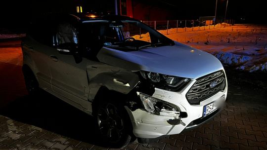 Kolizja przy Wodniku na Bieszczadzkiej