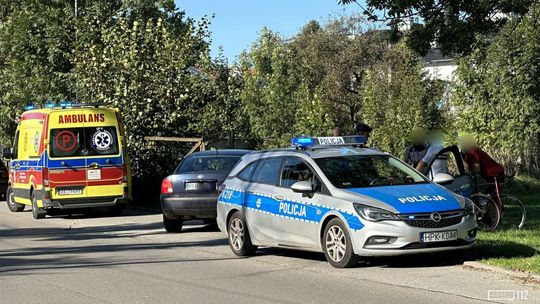 Kolizja samochodu z rowerzystą w Jedliczu