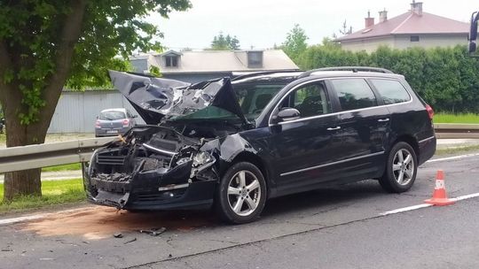 Kolizja w Łężanach na drodze krajowej nr 19