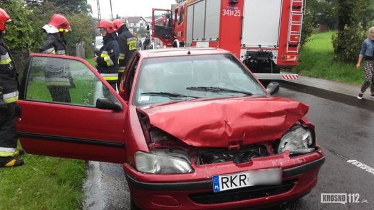 Kolizyjny poranek na krośnieńskich drogach