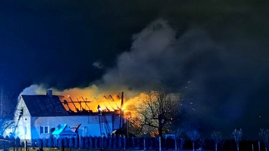 Kombornia. Pożar domu przy ul. Widokowej