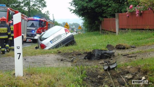 Korczyna: Małżeństwo ranne w kolizji Toyoty