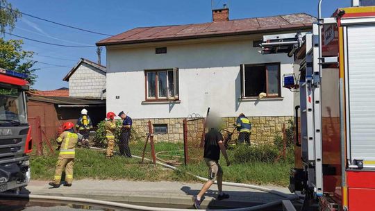 Korczyna. Pożar w domu przy Szeptyckiego [AKTUALIZACJA]