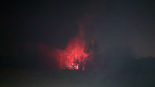 KROŚCIENKO WYŻNE: Pożar altanki przy ulicy Grunwaldzkiej
