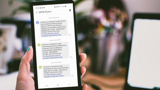 Krośnieński Holding Komunalny wysyła SMS-y do swoich klientów. O awariach i przerwach w dostawie wody