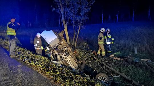 ? Krosno/DK28. Auto w rowie, kierowca w szpitalu /AKTUALIZACJA