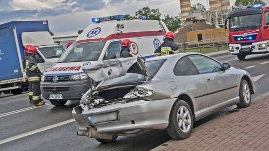 Krosno: Dziecko zostało ranne w zderzeniu trzech samochodów