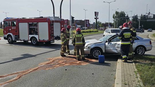 Krosno. Kolizja Skody i Audi na ul. Bieszczadzkiej