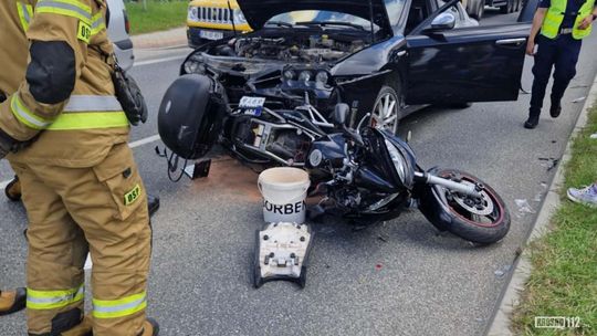 Krosno. Motocyklista poszkodowany w kolizji na DK28