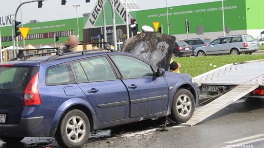 KROSNO: Pożar samochodu spowodował utrudnienia na DK28