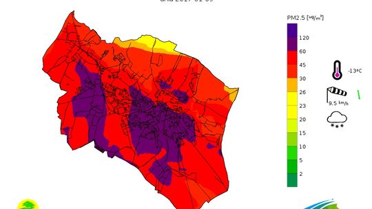 KROSNO: Silny mróz i zła jakość powietrza