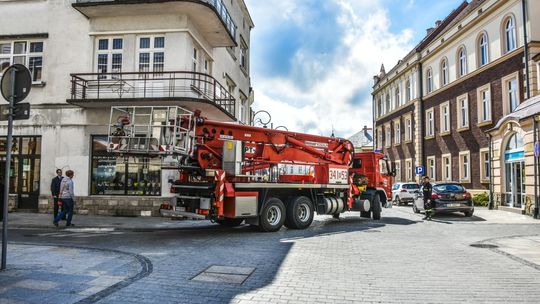 Krosno: Strażacy sprawdzali przejezdność uliczek wokół Rynku