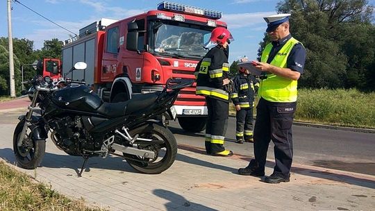 KROSNO: Wypadek motocyklisty na ul. Słonecznej