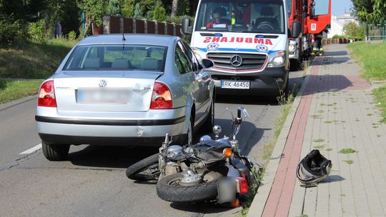 KROSNO: Zderzenie Yamahy i Volkswagena na Suchodolskiej