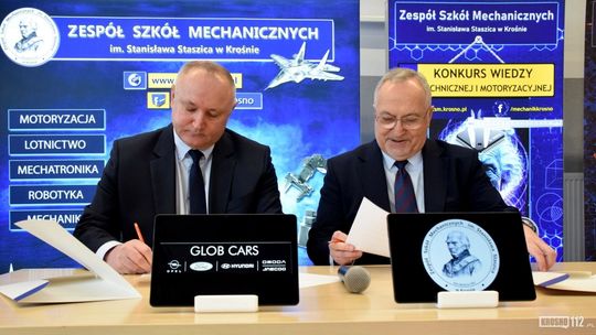 Kształcenie bliżej rynku pracy. Krośnieński "Mechanik" podpisał umowę partnerską ze spółką Glob Cars