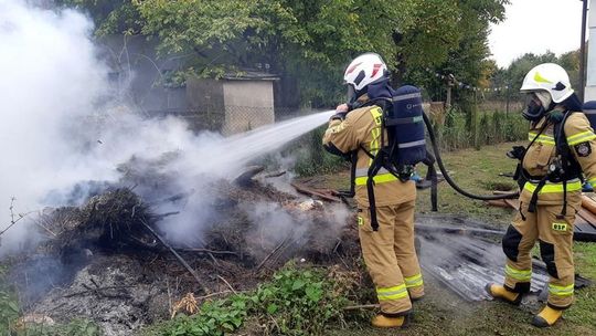 ? Łęki Dukielskie: Pożar kompostownika. Zagrożony był budynek mieszkalny