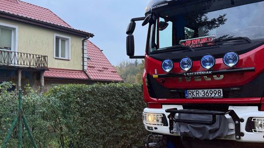 Łęki Dukielskie. Strażacy poderwani po zgłoszeniu o pożarze domu