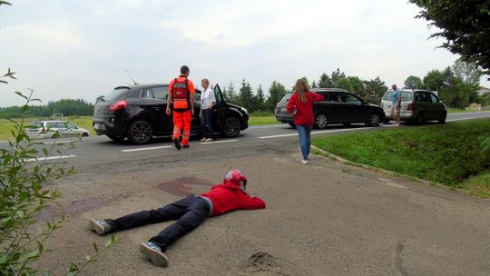 Moderówka: Symulowany wypadek. Sprawdzano reakcję kierowców