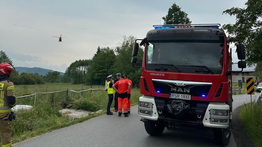 Motocyklista ciężko ranny w Lutczy. Hondą uderzył w przydrożny krzyż