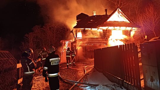 Nad Soliną spaliły się dwa drewniane domki wypoczynkowe