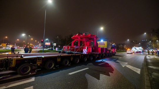 Napęd maszyny TBM waży 240 ton. Jest już w drodze do Babicy. Jakie będą utrudnienia dla kierowców?