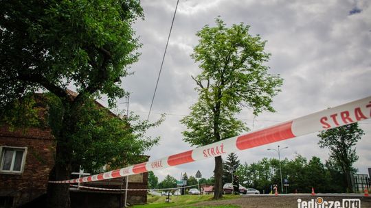 Niebezpieczne drzewa w Jaszczwi i Miejscu Piastowym. Strażacy w akcji