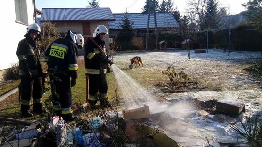 ODRZYKOŃ: Pożar kotłowni w budynku przy Jagiełły