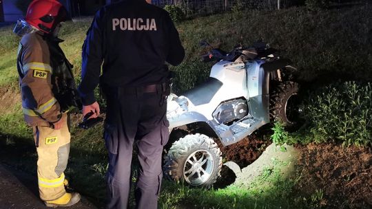 ? Odrzykoń: Wypadek quada. Ranny mężczyzna
