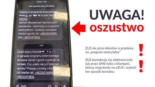 Oszuści podszywają się pod ZUS. Seniorzy na celowniku