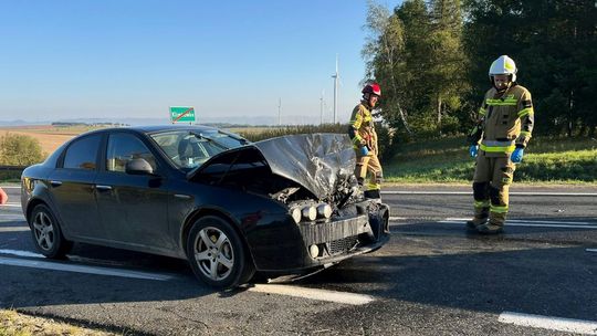 Poranny wypadek na DK28 w Klimkówce. Zderzenie kilku pojazdów